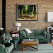 Autumn's Tree-Lined Tunnel フォトプリント