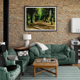 Autumn's Tree-Lined Tunnel フォトプリント