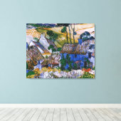 Auvers近くの農場by Vincent vanゴッホ キャンバスプリント (インサイチュ (ウッドフロア))