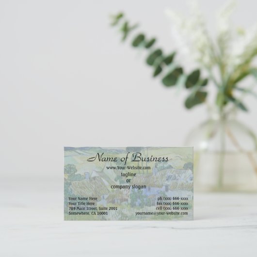 Auvers近くの農場by Vincent vanゴッホ 名刺 (スタンド正面)