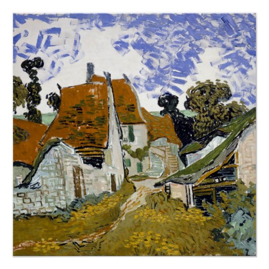 Auvers-sur-Oiseの通りby Vincent van ゴッホ ポスター (正面)