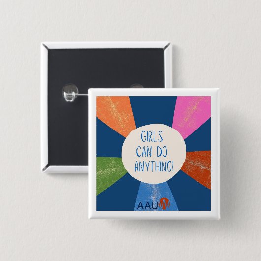 AUWボタン 缶バッジ (正面&裏面)