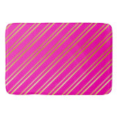 AUX金ゴールドストライプオンPINK Decor Set バスマット (正面)