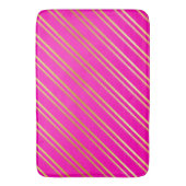 AUX金ゴールドストライプオンPINK Decor Set バスマット (正面縦)