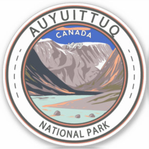 Auyuittuq国立公園カナダ旅行芸術ヴィンテージ シール