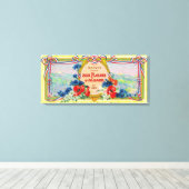 AuzフルーアD' Alsace Soap LabelParis,フランス キャンバスプリント (インサイチュ (ウッドフロア))