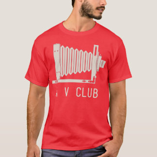 AVオーディオおもしろいビジュアルクラブアンティークカメラ Tシャツ