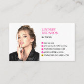 AVミニマルモダン女優のヘッドショット 名刺 (裏面)