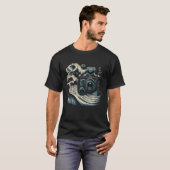AV技術者 音波 カメラ オーディオ ビジュアル テック Tシャツ (正面フル)
