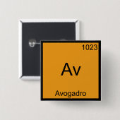 Av – アボガドロ素おもしろい子化学シンボルティー 缶バッジ (正面&裏面)