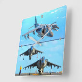 AV-8BハリアーII スクエア壁時計 (傾斜)