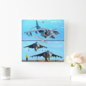 AV-8BハリアーII スクエア壁時計 (ホーム)