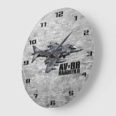 AV-8BハリアーII ラージ壁時計 (傾斜)