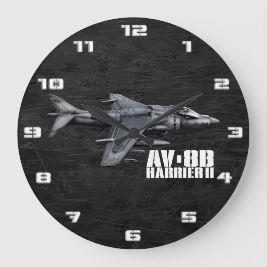 AV-8BハリアーII ラージ壁時計 (正面)