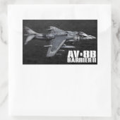 AV-8BハリアーII 長方形シール (バッグ)