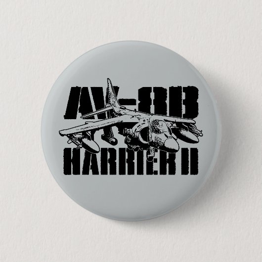 AV-8B Harrier II丸ボタン 缶バッジ (正面)