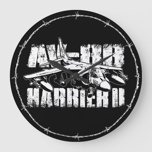 AV-8B Harrier II円形(大)壁時計 ラージ壁時計 (正面)