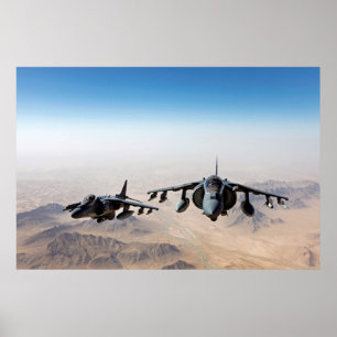 AV-8B Harrier II航空機 ポスター