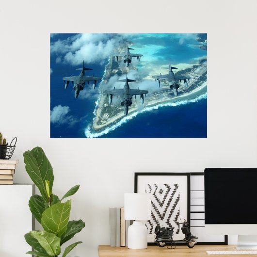 AV-8B Harrier II航空機 ポスター (ホームオフィス)
