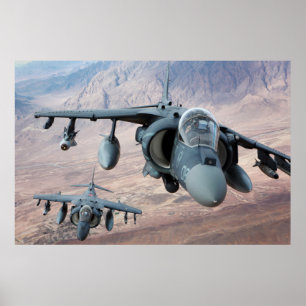 AV-8B Harrier II航空機 ポスター