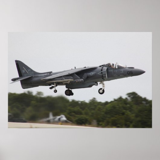 AV-8B Harrier II航空機 ポスター (正面)