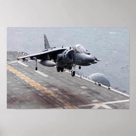 AV-8B Harrier II航空機 ポスター (正面)