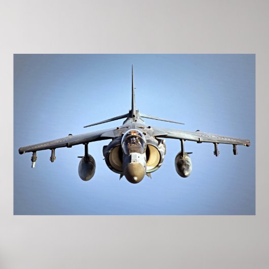 AV-8B Harrier II航空機 ポスター (正面)