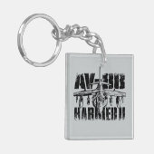 AV-8B Harrier II Square （両面）キーチェーン キーホルダー (正面左)