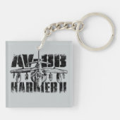 AV-8B Harrier II Square （両面）キーチェーン キーホルダー (裏面)