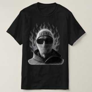 AV STYLE Flame Masked Streetwear Tシャツ
