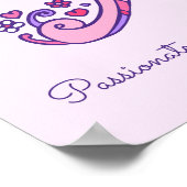 Avaという女の子の名前の意味を表すモノグラムアートポスター ポスター (角)