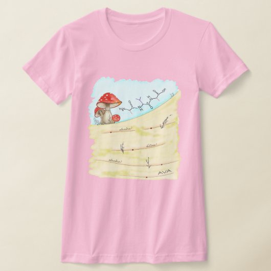 Avaのスペルはアミノ酸、女性スリムティー Tシャツ (レイダウン)