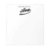 Avaのデスクから – メモ帳 (正面)