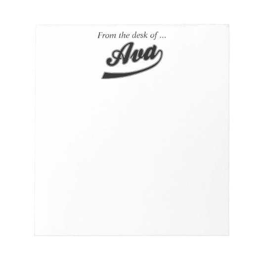 Avaのデスクから – メモ帳 (正面)