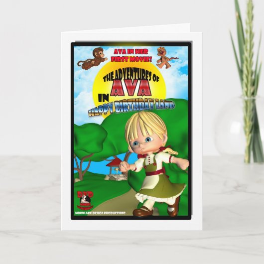 Avaのバースデー・カードDVD箱のからかい カード (正面)