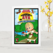 Avaのバースデー・カードDVD箱のからかい カード (黄色い花)