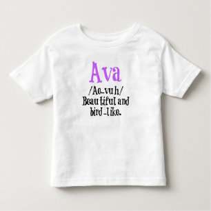 Avaの一流の記述のワイシャツ トドラーTシャツ