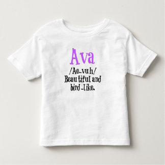 Avaの一流の記述のワイシャツ トドラーTシャツ