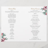 Avaクリスチャン結婚式 プログラムfor Christmas (裏面)