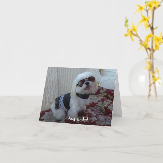 Avaノートカード カード (黄色い花)