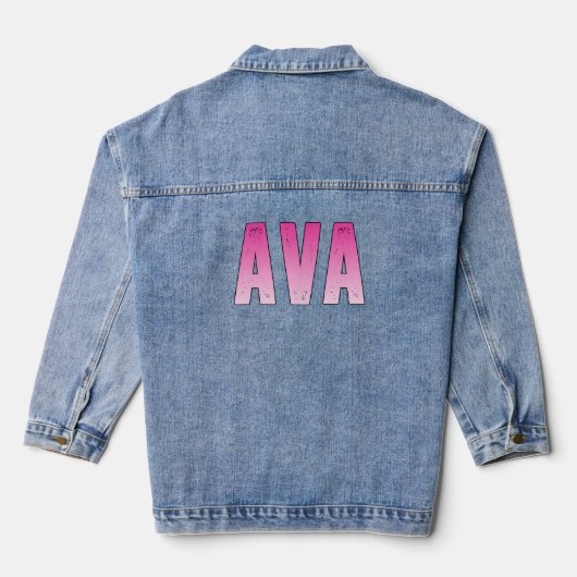 Avaピンクの名前 デニムジャケット (裏面)