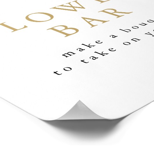 AVAボホテラコッタサクラントフラワーバー標識 ポスター (角)