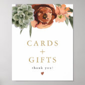 AVAボホテラコッタ多肉カード&ギフトサイン ポスター (正面)