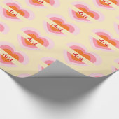 Ava名ハートラッピング紙誕生日ギフトカスタム ラッピングペーパー (角)