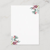 Ava金ゴールドクリスマス&グリーン結婚リーのウェブサイトRSVP エンクロージャーカード (裏面)