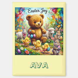 AVA ~ EASTER TEDDY BEAR Easter Chicks ~  Magnet マグネット
