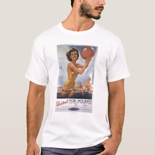 Ava Gardner良く似たButlinのキャンプ Tシャツ (正面)