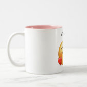 Ava Personalized Mug with Hearts Emoji ツートーンマグカップ (左)