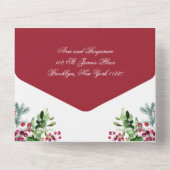 Ava Winter Christian結婚式招待状とRSVP オールインワン招待状 (裏面)