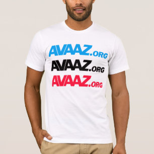 Avaaz - 3色前部、Pangea及びTaglineの背部 Tシャツ